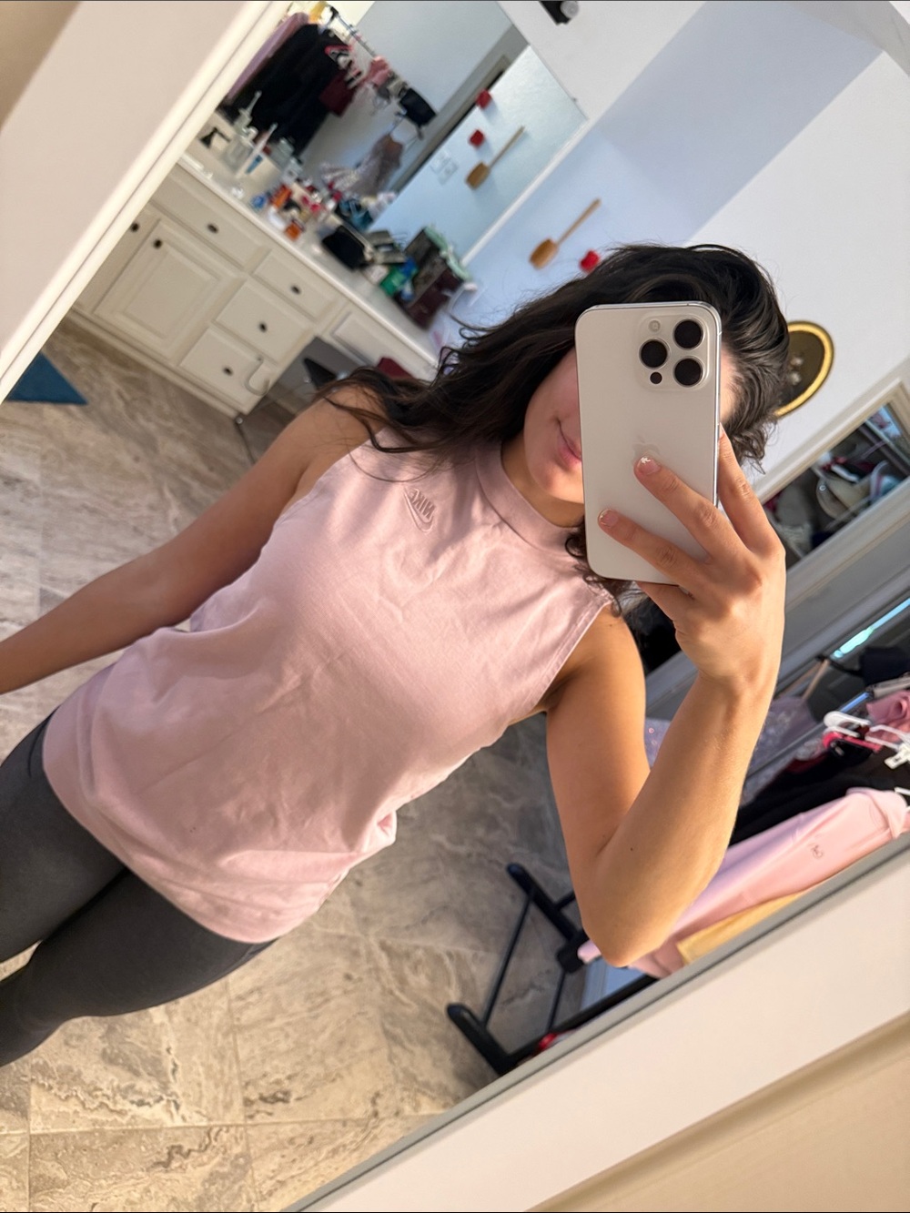 Nike Sleeveless Muscle Tank - Light Pink